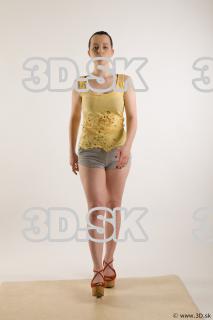 Walking reference of nude whole body yellow t shirt gray…